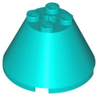 LEGO part Cone 4 x 4 x 2 with Axle Hole (3943b)