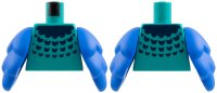 LEGO part Torso Dark Blue Collar and Plumage Pattern / Blue Bird Wings 973pb6433c01
