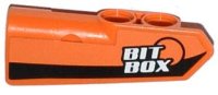 LEGO part Technic, Panel Fairing #21 Very Small Smooth, Side B with Black Stripe and 'BIT BOX' Pattern (Sticker) - Set 42026 11946pb010