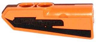 LEGO part Technic, Panel Fairing #22 Very Small Smooth, Side A with Black Stripe and 'air/geer' Pattern (Sticker) - Set 42026 (11947pb010)