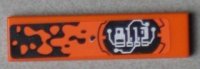 LEGO part Fliese 1 x 4 mit schwarzem und silbernem '8112' Schaltkreis Muster (Aufkleber) - Set 8112 2431pb0323