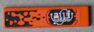 LEGO onderdeel Tegel 1 x 4 met Zwart en Zilver '8112' Circuitpatroon (Sticker) - Set 8112 (2431pb0323)