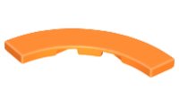 LEGO part Piastrella, Angolo Arrotondato 4 x 4 Macaroni Largo 27507