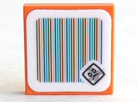 LEGO part Tile 2 x 2 with Super Mario Scanner Code Bramball Pattern (Sticker) - Sets 71381 / 71413 3068pb1526