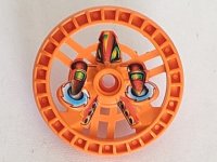 LEGO part Technic, Disk 5 x 5 - RoboRider Talisman Wheel, Twin Saw Mold with Robot Pattern 32350pb01