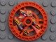 LEGO part Technic, Disk 5 x 5 - RoboRider Talisman Wheel, Flame Mold with Robot Pattern 32358pb01