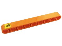 LEGO part Technic, Liftarm Thick 1 x 9 with Yellow Danger Sign Pattern (Sticker) - Set 42128 40490pb062