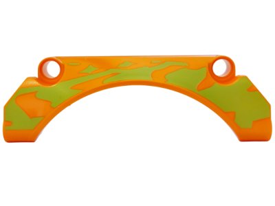 LEGO part Technic, Panel Car Mudguard Arched 9 x 2 x 3 Straight Top with Lime Animal Print Pattern Model Left Side (42531pb008L)