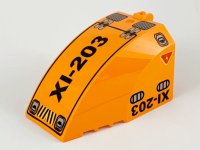 LEGO part Windscreen 8 x 6 x 4 Canopy with Hinge and Helicopter 'XI-203' Pattern 42602pb03