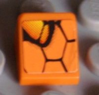 LEGO part Slope 30 1 x 1 x 2/3 Snakeskin Pattern Model Right Side (Sticker) - Set 8158 54200pb048R