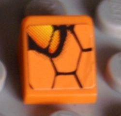 LEGO part Slope 30 1 x 1 x 2/3 Snakeskin Pattern Model Right Side (Sticker) - Set 8158 (54200pb048R)