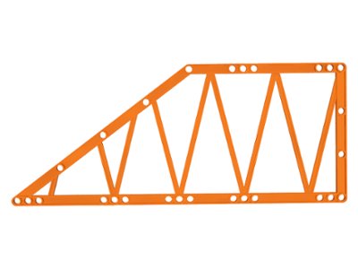 LEGO part Support 31 x 13 Girder, Trapezoid (55767)
