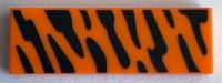 LEGO part Tile 1 x 3 with Animal Print (Black Stripes) Pattern 63864pb079