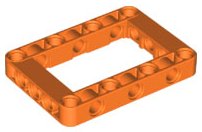 LEGO part Technic, Liftarm, Modified Frame Thick 5 x 7 Open Center (64179)