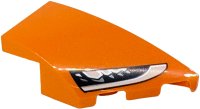 LEGO part Wedge 4 x 2 Right No Studs with Black, White and Silver McLaren W1 Headlight Pattern 6929pb010
