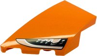 LEGO part Wedge 4 x 2 Left No Studs with Black, White and Silver McLaren W1 Headlight Pattern 6930pb010