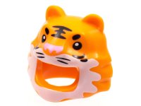 LEGO part Minifigure, Headgear Head Cover, Costume Tiger with Black Stripes, White Muzzle Pattern 80806pb01