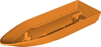LEGO part Boat, Hull Unitary 28 x 8, Base (92710)
