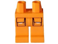 LEGO part Hips and Legs with Black Pockets Outline with White Flaps Pattern 970c00pb1512