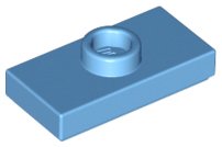 LEGO part Plaque, Modifiée 1 x 2 avec 1 Tenon avec Rainure et Socle Tenon Inférieur (Jumper) (15573)