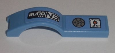 LEGO part Vehicle, Mudguard 1 x 4 1/2 with 'ENgyne' and 'EYEWEAR' Pattern Model Left Side (Stickers) - Set 8193 (50947pb009L)