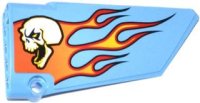 LEGO part Technic, Panel Fairing #18 Large Smooth, Side B with Skull and Flames Pattern (Sticker) - Set 42022 64682pb006