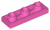 LEGO part Tile, Modified 1 x 3 Inverted with Hole 35459