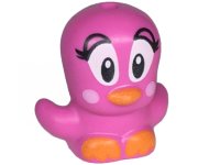 LEGO part Bird, Chick with Open Wings with Large Black and White Eyes, Eyelids, Bright Pink Circles on Cheeks, Orange Beak and Feet Pattern (Sonic the Hedgehog Flicky) 3918pb01