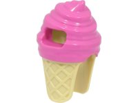 LEGO onderdeel Minifigure, Headgear Head Cover, Costume Ice Cream with Molded Tan Cone Pattern 80678pb01
