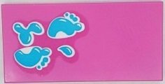LEGO part Tile 2 x 4 with Medium Azure Water Splashes and Wet Footprints Pattern (Sticker) - Set 41430 (87079pb0998)
