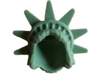 LEGO part Minifigure, Hair Female with Spiked Tiara (Lady Liberty) - Flexible Rubber 98377