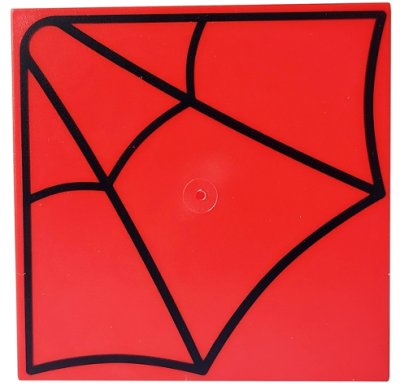 LEGO part Tile 6 x 6 with Black Spider Web Pattern (10202pb050)