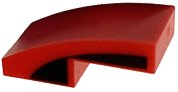 LEGO part Schräge, Courbée 2 x 1 x 2/3 avec Motif Rayure Courbe Noire sur les Deux Côtés 11477pb197