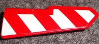LEGO part Technic, Panel Fairing #21 Very Small Smooth, Side B with Red and White Danger Stripes Pattern (Sticker) - Set 42075 11946pb074