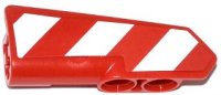 LEGO part Technic, Pannello Fairing #22 Molto Piccolo Liscio, Lato A con Strisce Rosse e Bianche di Pericolo Motivo Lato Destro Modello (Adesivo) - Set 42008 11947pb006R