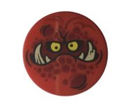LEGO part Piastrella, Rotonda 2 x 2 con Supporto Stud Inferiore con Motivo Volto Goblin con Denti Grandi 14769pb088