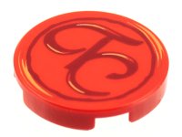 LEGO part Fliese, Rund 2 x 2 mit Stifthalter unten mit Schrift 'TC' Muster 14769pb213