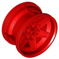 LEGO part Wheel 56mm D. x 34mm Technic Racing Medium, 6 Pin Holes (15038)