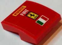 LEGO part Schräge, Courbe 2 x 2 x 2/3 avec motif 'PIRELLI', 'FIAT', logo Ferrari et drapeau italien (Autocollant) - Set 75913 15068pb114