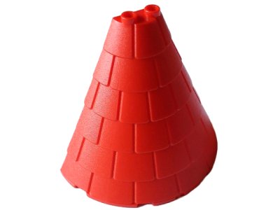 LEGO part Tower Roof 4 x 8 x 6 Half Cone Shaped with Roof Tiles (1746)
