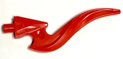 LEGO part Welle Abgerundete gebogen einfach mit Stabende und dreieckiger Basis (Flamme) (18395)