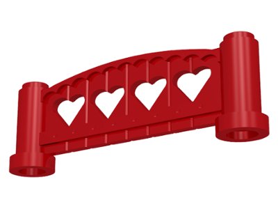 LEGO onderdeel Fabuland Fence 1 x 6 x 2 Rounded (2040)