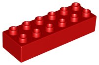 LEGO part Duplo, Brick 2 x 6 (2300)