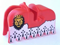 LEGO part Horse Barding, Ruffled Edge with Lion Head (Royal Knights) Pattern 2490pb03
