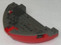 LEGO part Barca, Scafo Grande Prua 12 x 16 x 5 1/3 con Tetto Grigio Scuro (2556 / 2557) 2556c04