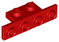 LEGO part Staffa 1 x 2 - 1 x 4 con Due Angoli Arrotondati in Basso (28802)