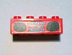 LEGO part Brick 2 x 4 with Radio Pattern (Sticker) - Set 3159 (3001pb090)