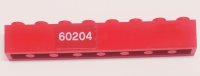 LEGO part Mattone 1 x 8 con Motivo '60204' Bianco Lato Destro Modello (Adesivo) - Set 60204 3008pb175R