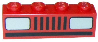 LEGO part Steen 1 x 4 con patrón Faros de Coche (Básico) (3010p08)