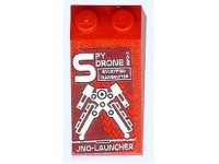 LEGO part Schräge 18 4 x 2 con Patrón 'SPY DRONE' (Pegatina) - Set 8111 30363pb013